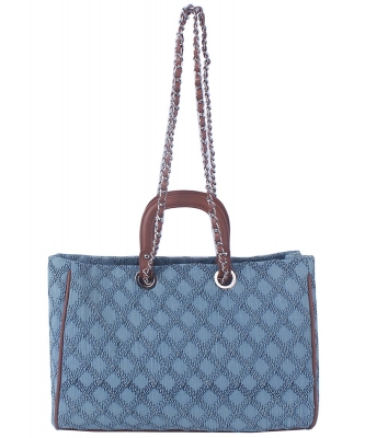 Fashion Check Denim 2 Way Satchel CSD015-Z LIGHT DENIM